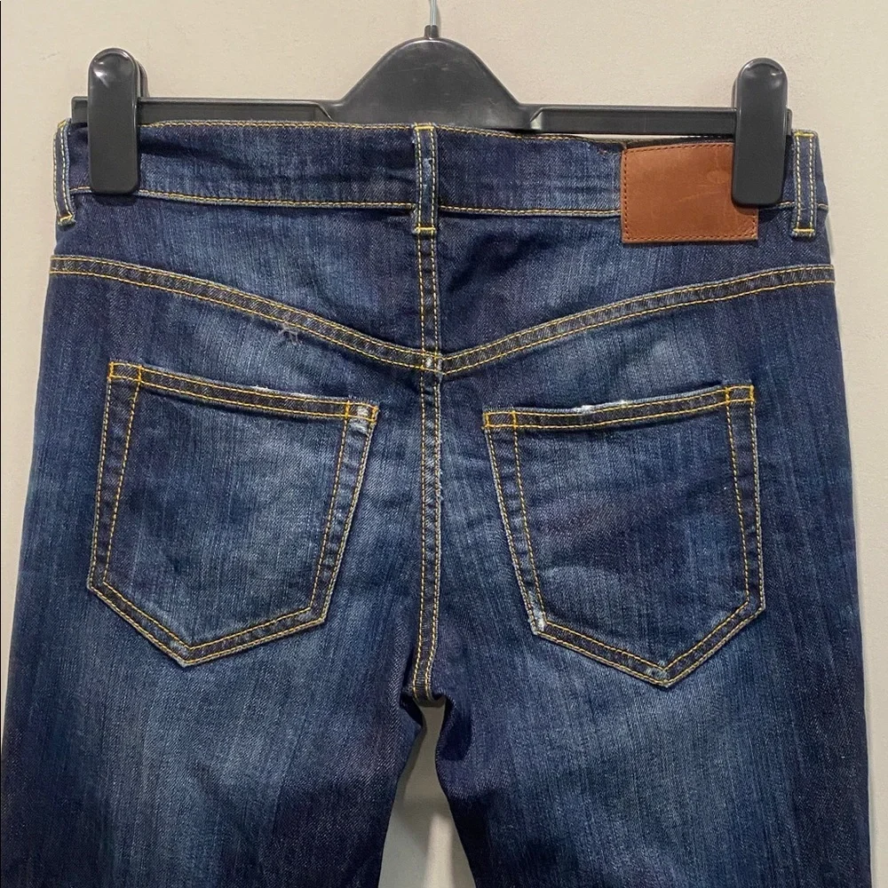R13 Relaxed Skinny Jeans Blue Made in Italy Sz 25 Tapered Ankle - Picture 10 of 16